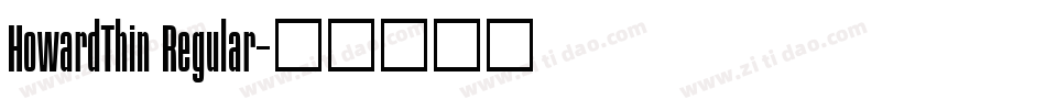 HowardThin Regular字体转换